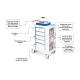 OmniMed 351010 Ergo Phlebotomy Cart with 5 Drawers and E-Lock - With Annotation (The Items are Not Included)