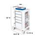 OmniMed 351010 Ergo Phlebotomy Cart with 5 Drawers and E-Lock - With Dimensions (The Items are Not Included)