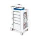 OmniMed 351010 Ergo Phlebotomy Cart with 5 Drawers and E-Lock - with Items (The Items are Not Included)