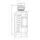 Nest Scientific 355114 PETG Square Storage Bottle, Double Bag Small Packaging, 2000 mL - with Dimensions