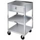 Lakeside Stainless Steel Utility Tables - One Drawers - Three Shelves