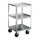 Lakeside Stainless Steel Utility Tables - No Drawers - Three Shelves