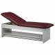 Clinton 3920-27 KD Panel Leg Series Couch with Shelf - Gray Laminate with Burgundy Vinyl Upholstery