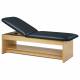 Clinton 3920-27 KD Panel Leg Series Couch with Shelf - Maple Laminate with Black Vinyl Upholstery