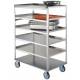 Lakeside SS Medium Duty Multi-Shelf Carts - All Edges Down - Perimeter Bumper (6-Shelf)