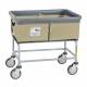 R&B Wire 463SOB/BEIGE Elevated Vinyl Basket Truck with Bumper, 3 Bushel - Beige