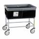 R&B Wire 463SOB/BLK Elevated Vinyl Basket Truck with Bumper, 3 Bushel - Black