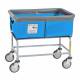 R&B Wire 463SOB/ELBU Elevated Vinyl Basket Truck with Bumper, 3 Bushel - Electric Blue