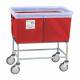 R&B Wire 464SOB/ANTI/RD Antimicrobial Elevated Vinyl Basket Truck with Bumper, 4 Bushel - Red