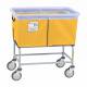 R&B Wire 464SOB/ANTI/YEL Antimicrobial Elevated Vinyl Basket Truck with Bumper, 4 Bushel - Yellow