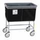 R&B Wire 464SOB/BLK Elevated Vinyl Basket Truck with Bumper, 4 Bushel - Black