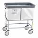 R&B Wire 464SOB/WHT Elevated Vinyl Basket Truck with Bumper, 4 Bushel - White