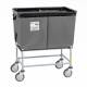 R&B Wire 466/ANTI/GRY Antimicrobial Elevated Vinyl Basket Truck, 6 Bushel - Gray