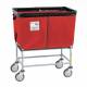 R&B Wire 466/ANTI/RD Antimicrobial Elevated Vinyl Basket Truck, 6 Bushel - Red
