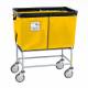R&B Wire 466/ANTI/Yellow Antimicrobial Elevated Vinyl Basket Truck, 6 Bushel - Yellow