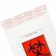 Biohazard Specimen Transport Bags 6" x 9" - Glue Seal with Document Pouch