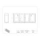 Poltex 4GBST Standard Glove Box Holder, 4 Box Capacity - Dimensions