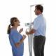 Health o Meter 502 Series Primary Care Scale with Integrated Digital Height Rod - The Caregiver assists the Patient while They Measure Their Height. (Handlebar is Sold Separately)