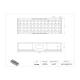 Poltex 50FZCONRCK720 Conical Tube Freezer Rack, 48 x 50 mL Tubes - Dimensions