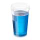 Globe Scientific 5100 100 mL PP Titration Cup with Blue Liquid