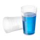Globe Scientific 5100 100 mL PP Titration Cup - with Two Cups (One filled with blue liquid and the other standing upright)