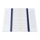 Globe Scientific 513025B 20-Place Cardboard Microscope Slide Mailer, Blue - Bottom View
