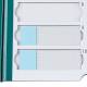 Globe Scientific 513025G 20-Place Cardboard Microscope Slide Mailer, Green - Zoomed in with Slides (Microscope Slides are Sold Separately)