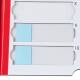 Globe Scientific 513025R 20-Place Cardboard Microscope Slide Mailer, Red - Zoomed in with Slides (Microscope Slides are Sold Separately)