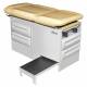Model 5240-145 Manual Exam Table with Side Step and Four Storage Drawers - Lemon Meringue