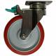 Pedigo 57-SS-D4 6" Plate Caster Set Upgrade - Precision Sealed Bearings, (2) Swivel and (2) Directional Lock