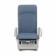 Brewer 5700PLUS-PR46 FLEX™ High-Low Plus Exam Table with Pneumatic Back, Blue Fog Upholstery - Front View (The ComfortGrip™ Patient Assist Handles and EasyGlide™ Mobility System are Sold Separately)