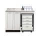 Clinton 58048R Fashion Finish 48" Wide Cart-Mate Cabinet with Right Side 4-Drawer Cart in Arctic White Color and Classic Marble Countertop (Sundry Jar Sold Separately; Organizer Holder and Scissors NOT Included)