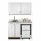 Clinton 58048R Fashion Finish 48" Wide Cart-Mate Cabinet with Right Side 4-Drawer Cart in Arctic White and White Carrara Countertop. NOTE: Supplies, Optional Sink Model 022 and 48" Wide Wall Cabinet Model 8348 are NOT included.