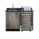 Clinton 58048R Fashion Finish 48" Wide Cart-Mate Cabinet with Right Side 4-Drawer Cart in Metropolis Gray Color and Graphite Talc Countertop (Sundry Jars, Sink, and Faucet Sold Separately; Organizer Holder and Scissors NOT Included)