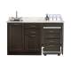 Clinton 58060R Fashion Finish 60" Wide Cart-Mate Cabinet with Right Side 4-Drawer Cart in Twilight Color and Classic Marble Countertop (Sundry Jars, Sink, and Faucet Sold Separately; Organizer Holder and Scissors NOT Included)