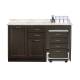 Clinton 58060R Fashion Finish 60" Wide Cart-Mate Cabinet with Right Side 4-Drawer Cart in Twilight Color and Classic Marble Countertop (Organizer Holder and Scissors NOT Included; Sundry Jars Sold Separately)