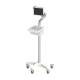 Pegasus Medical 5WRS-TLMD and 5WRS-BSK Telemedia Roll Stand with Double Joined Arm - With Push Handle with Basket (The Push Handle with Basket is Sold Separately, and The Tablet is Not Included.)