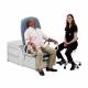 Brewer 6000PLUS-PR46 Access® High-Low PLUS Exam Table with Pneumatic Back, Blue Fog Upholstery - with Patient (The stool is not Included and EasyGlide™ Mobility System is Sold Separately)