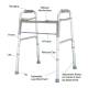 Lumex® Bariatric Dual-Release X-Wide Folding Walker, Without Wheels - Assembly Parts