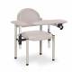 Clinton Model 6050-U SC Series Padded Blood Drawing Chair with Padded Arms - Country Mist Upholstery