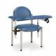 Clinton Model 6050-U SC Series Padded Blood Drawing Chair with Padded Arms - Wedgewood Upholstery