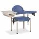 Clinton Model 6059-U SC Series Padded Blood Drawing Chair with Padded Flip Arm and Drawer - Wedgewood Upholstery