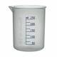 BrandTech 610081 Polypropylene Griffin Beaker with Molded Embossed Blue Graduations - 250mL