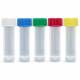 Globe 6101 Series 5mL Transport Tubes - Polypropylene Self-Standing Conical Bottom with Polyethylene Screw Cap