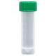 5mL Transport Tubes - PP Self-Standing Conical Bottom with Unassembled PE Green Screw Cap