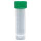 5mL Transport Tubes - PP Self-Standing Conical Bottom with Unassembled PE Green Screw Cap