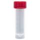 5mL Transport Tubes - PP Self-Standing Conical Bottom with Unassembled PE Red Screw Cap