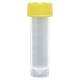 5mL Transport Tubes - PP Self-Standing Conical Bottom with Unassembled PE Yellow Screw Cap