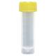 5mL Transport Tubes - PP Self-Standing Conical Bottom with Unassembled PE Yellow Screw Cap