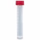 10mL Transport Tubes - Polypropylene Self-Standing Conical Bottom with Red Polyethylene Screw Cap